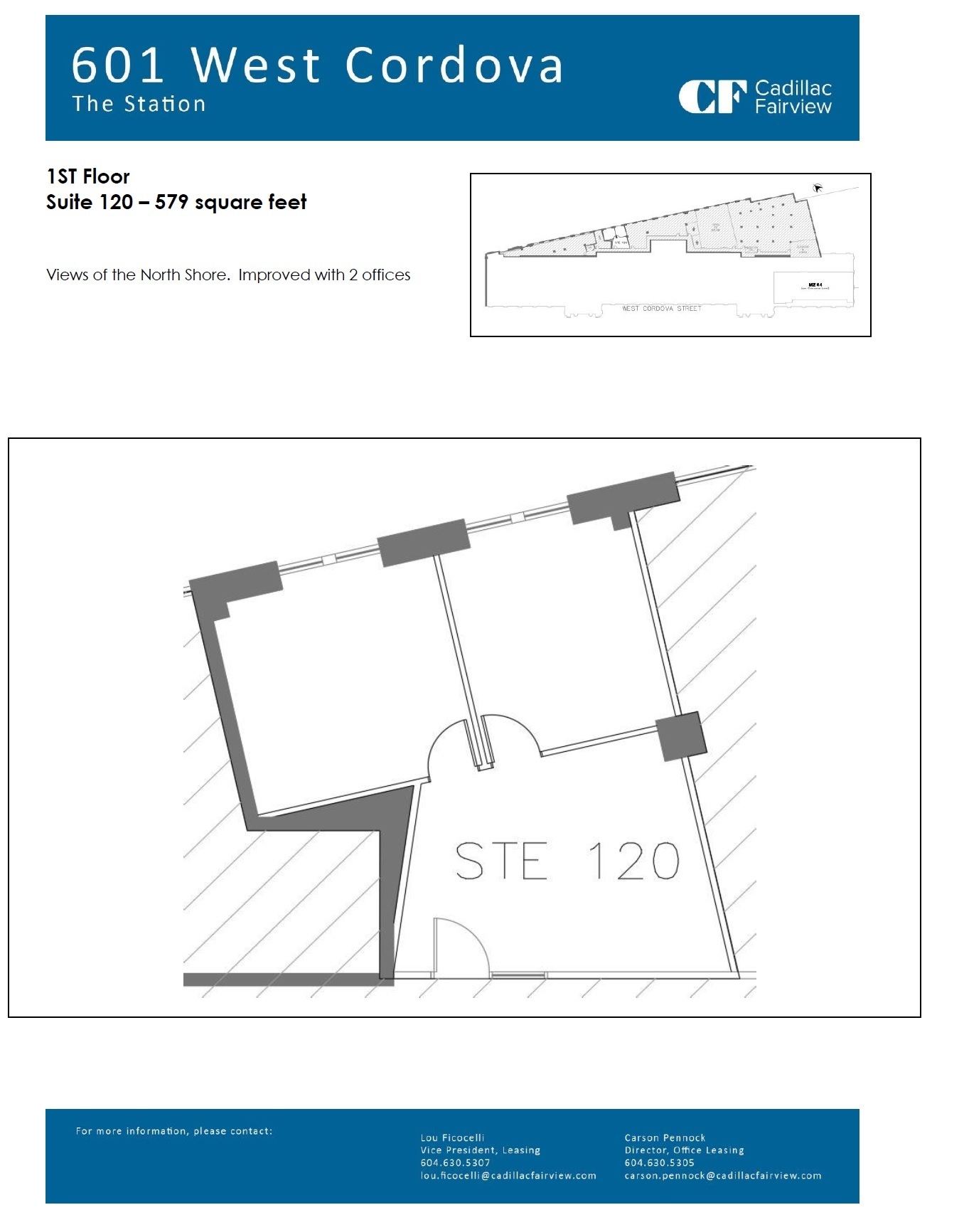 601 W Cordova St, Vancouver, BC for lease Floor Plan- Image 1 of 1