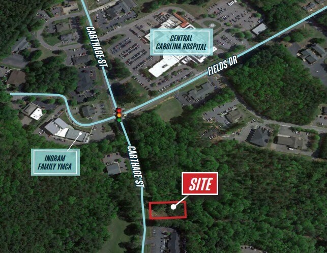 1219 Carthage St, Sanford, NC à vendre - Aérien - Image 2 de 5