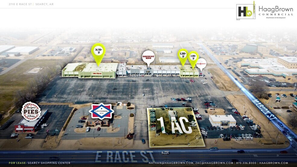 2702 E Race Ave, Searcy, AR à louer - Aérien - Image 2 de 4