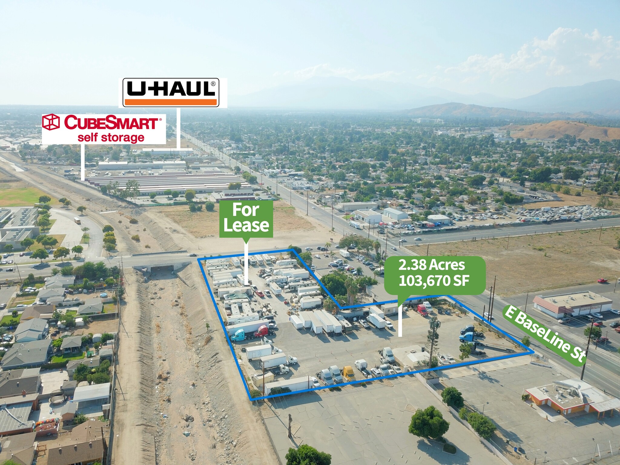 1605 E Base Line St, San Bernardino, CA à louer Aérien- Image 1 de 5