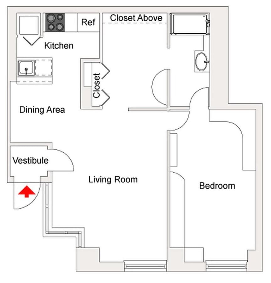 353 W 49th St, New York, NY 10019 - Unit TH1G - - Interior Photo - Image 1 of 6