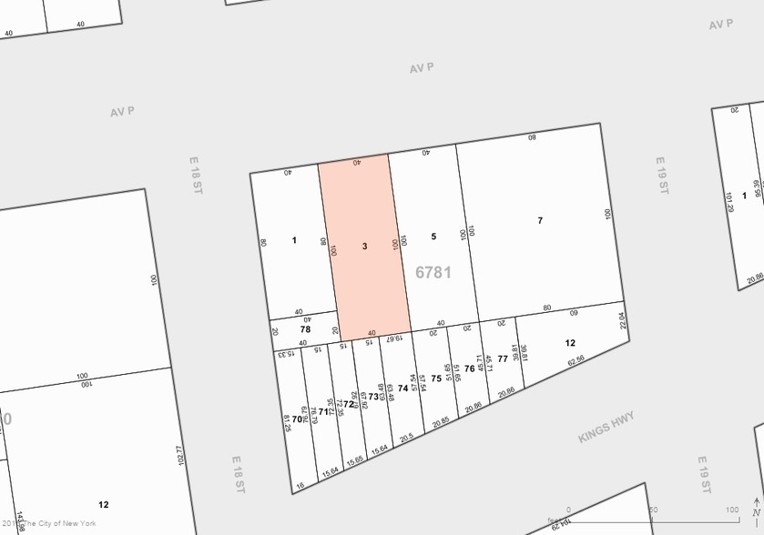 1808 Avenue P, Brooklyn, NY à vendre - Plan cadastral - Image 1 de 1