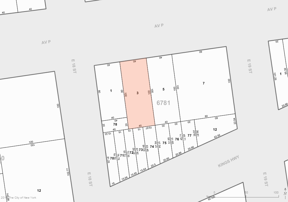 1808 Avenue P, Brooklyn, NY à vendre Plan cadastral- Image 1 de 1