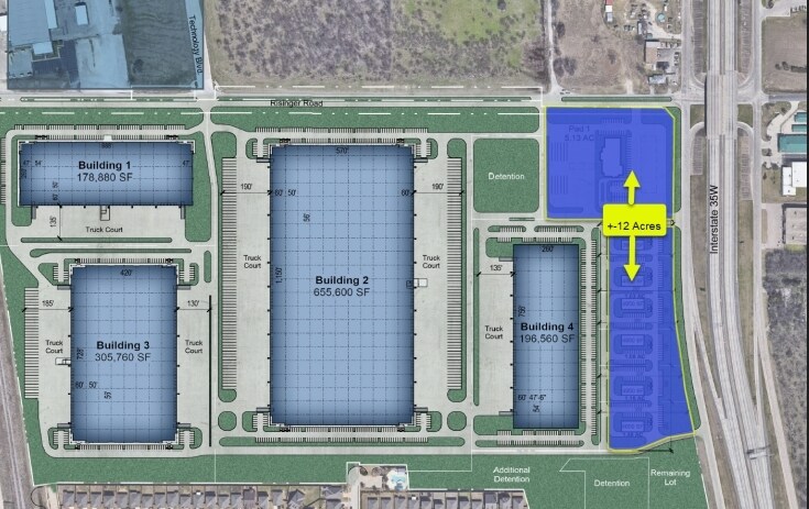 N I-35 & Risinger Rd, Fort Worth, TX à vendre - Photo du bâtiment - Image 1 de 3