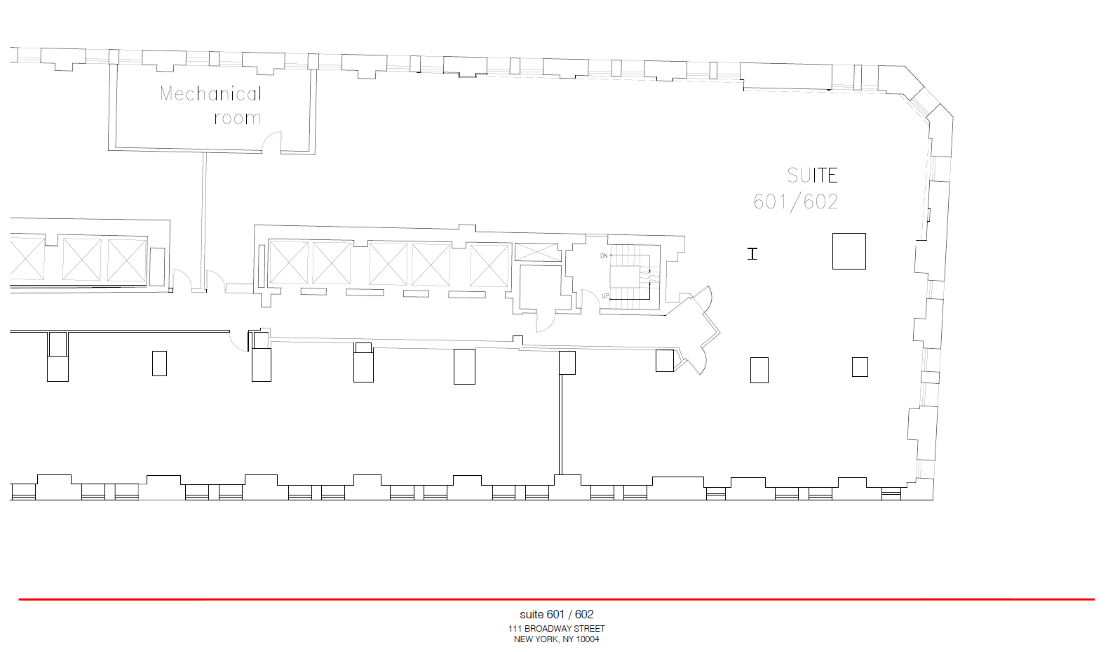 111 Broadway, New York, NY à louer Plan d’étage- Image 1 de 3
