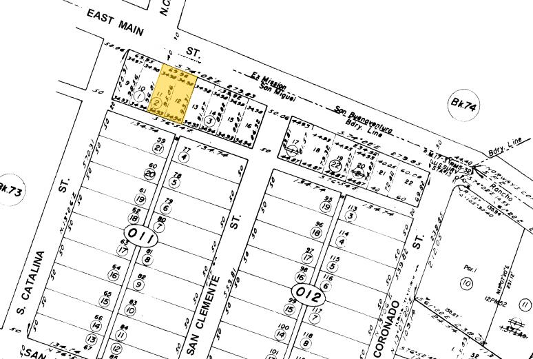 2090-2098 E Main St, Ventura, CA for lease - Plat Map - Image 3 of 4