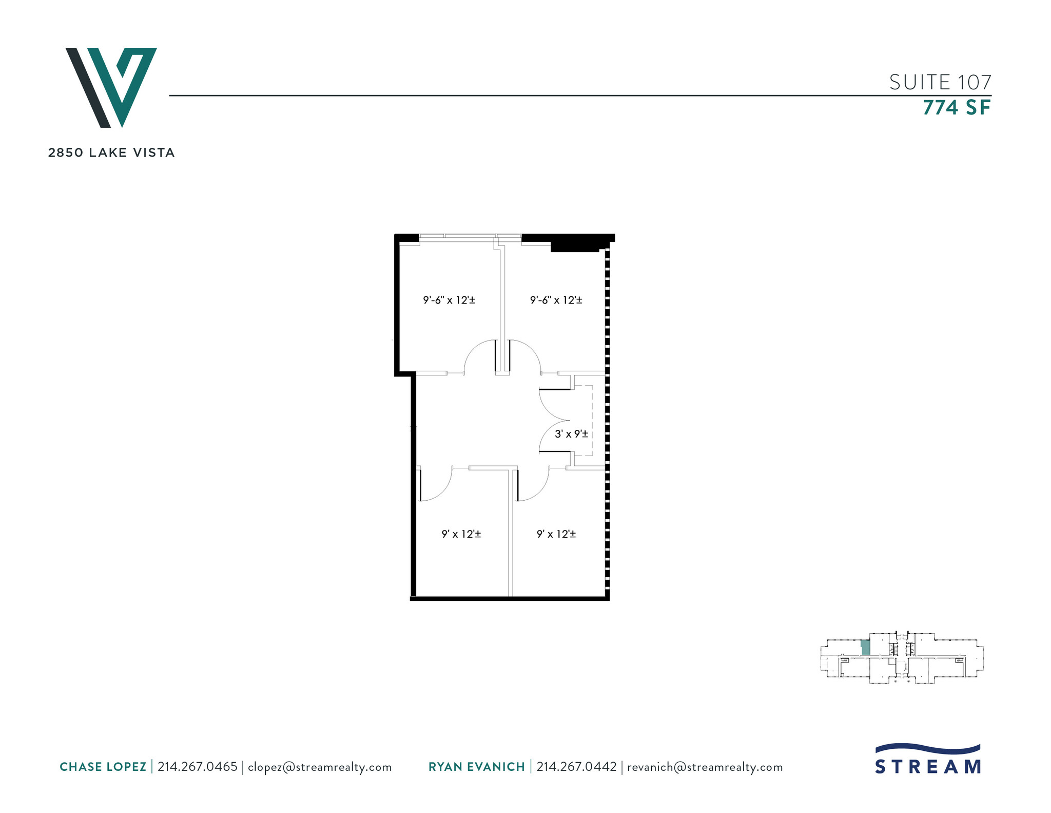 2850 Lake Vista Dr, Lewisville, TX à louer Plan d’étage- Image 1 de 2