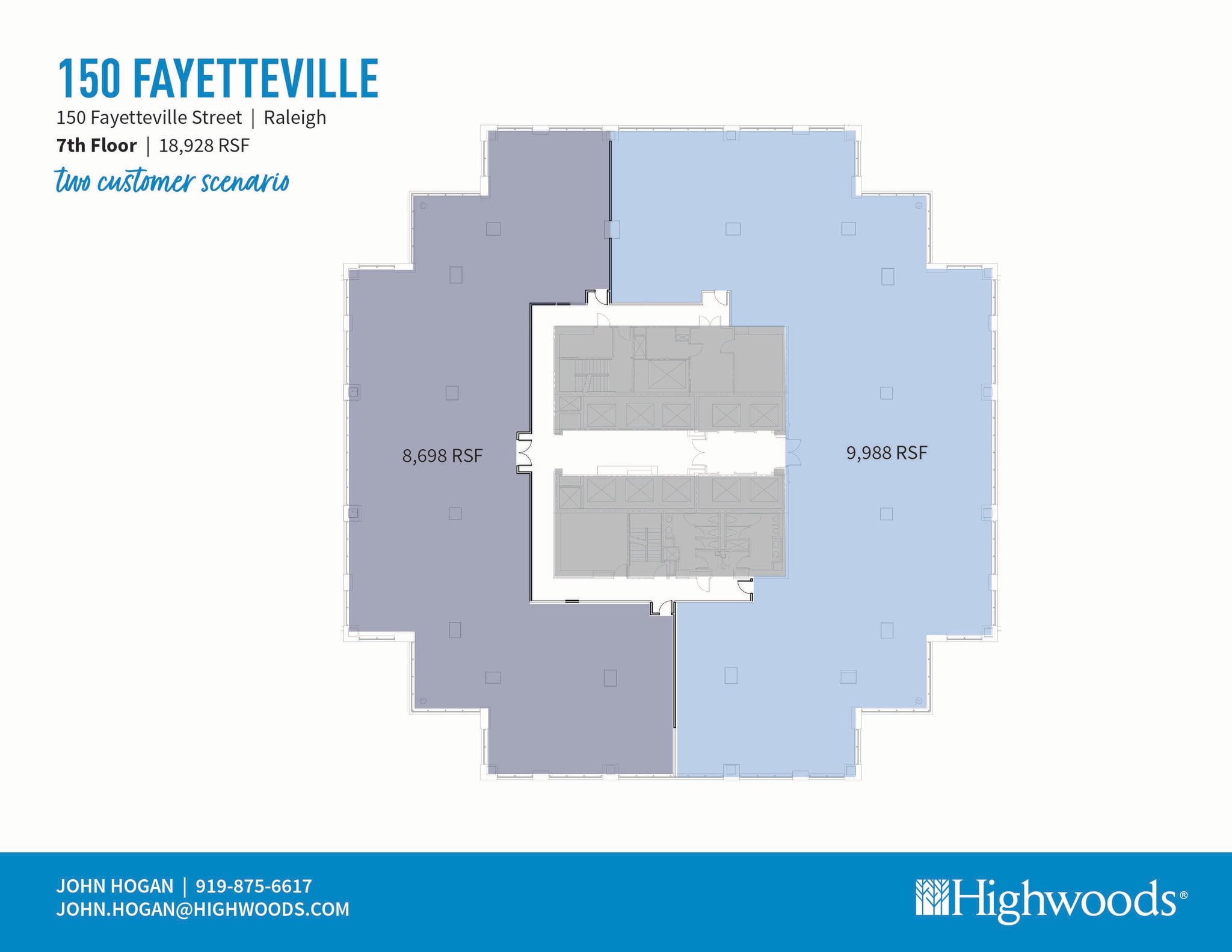 150 Fayetteville St, Raleigh, NC à louer Plan d’étage- Image 1 de 1