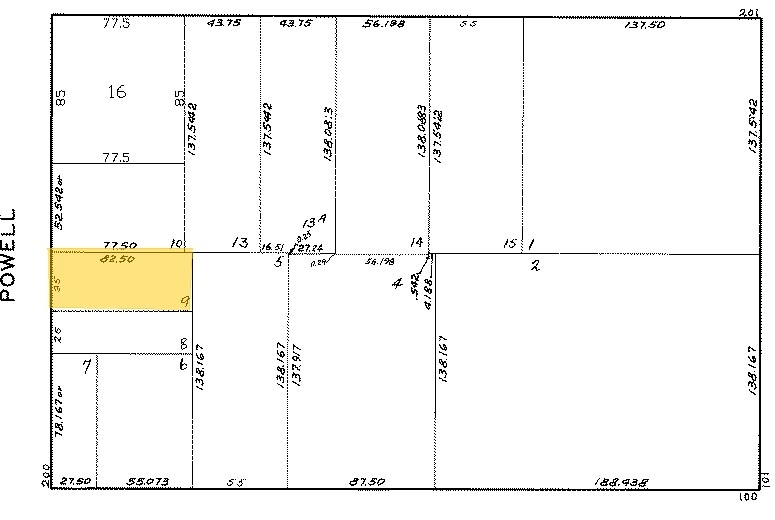 226-230 Powell St, San Francisco, CA à louer - Plan cadastral - Image 2 de 20
