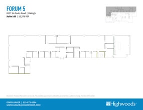 8537 Six Forks Rd, Raleigh, NC à louer Plan d’étage- Image 1 de 1