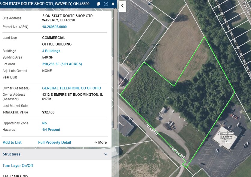 115 James Rd, Waverly, OH à vendre - Aérien - Image 2 de 2