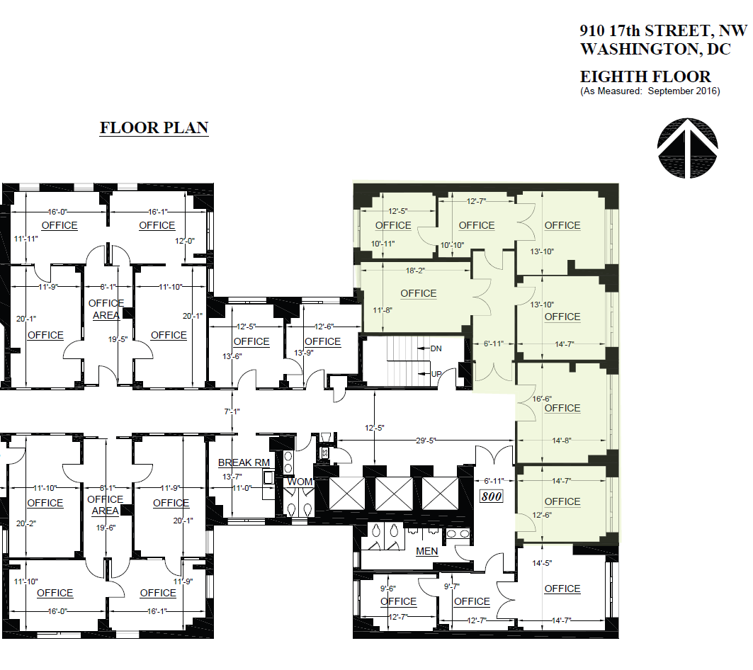 910 17th St NW, Washington, DC for lease Floor Plan- Image 1 of 2