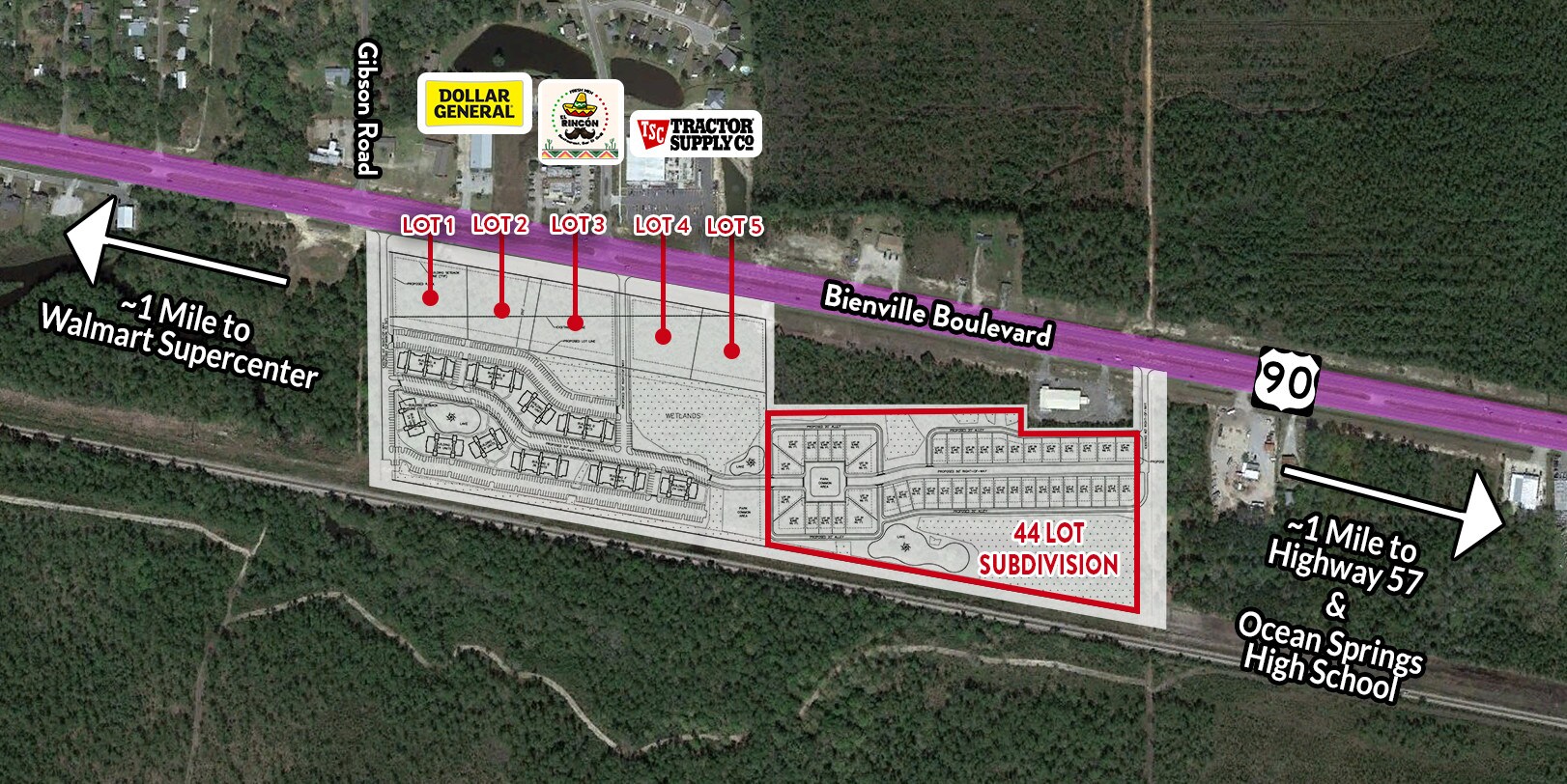 4504 Bienville Blvd, Ocean Springs, MS à vendre Aérien- Image 1 de 3