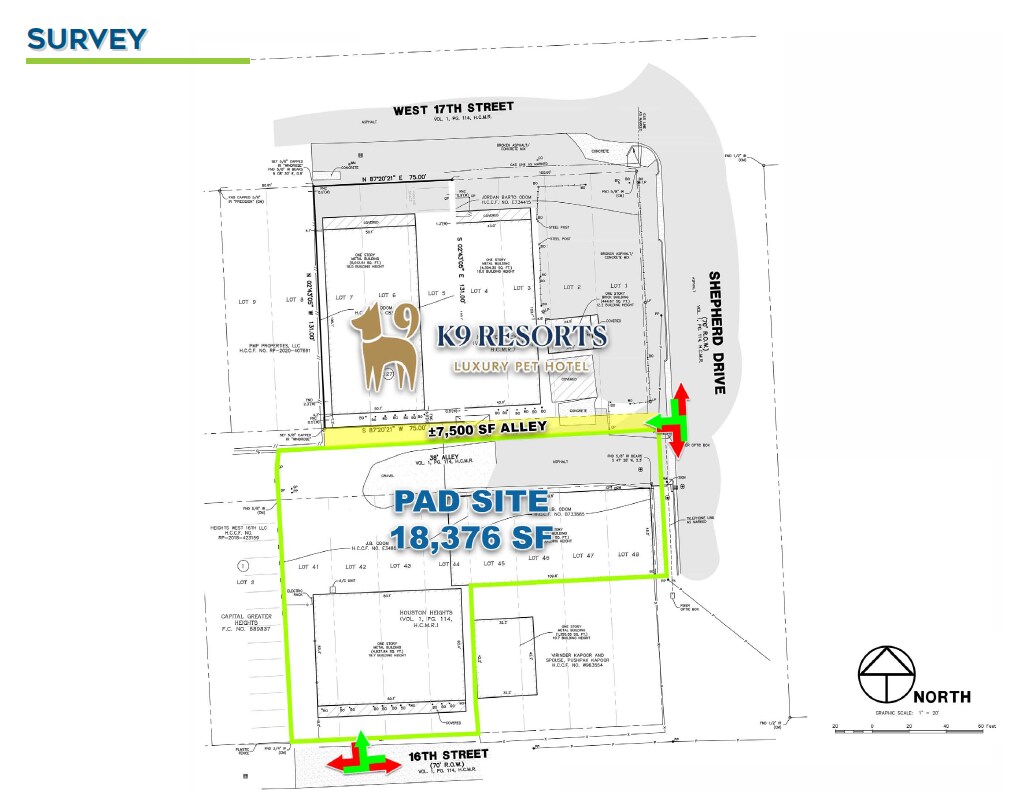 1607 N Shepherd Dr, Houston, TX à vendre Plan de site- Image 1 de 4