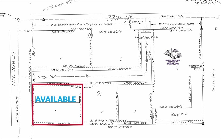 77th & Broadway, Park City, KS for sale - Plat Map - Image 3 of 4