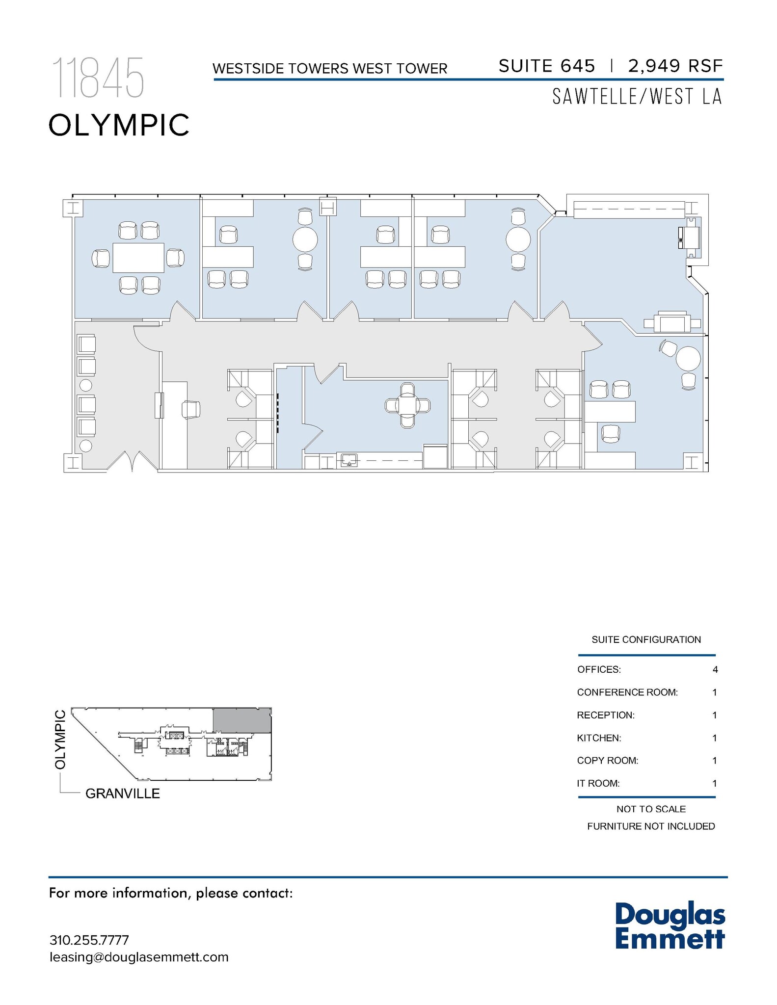 11845 W Olympic Blvd, Los Angeles, CA à louer Plan d’étage- Image 1 de 1