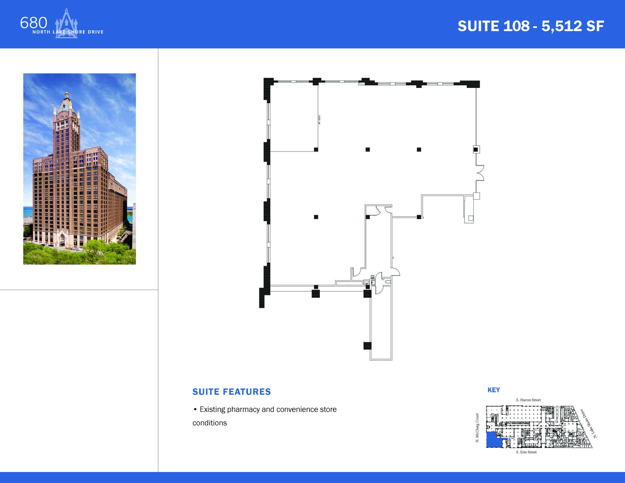 680 N Lake Shore Dr, Chicago, IL à louer Plan d  tage- Image 1 de 1