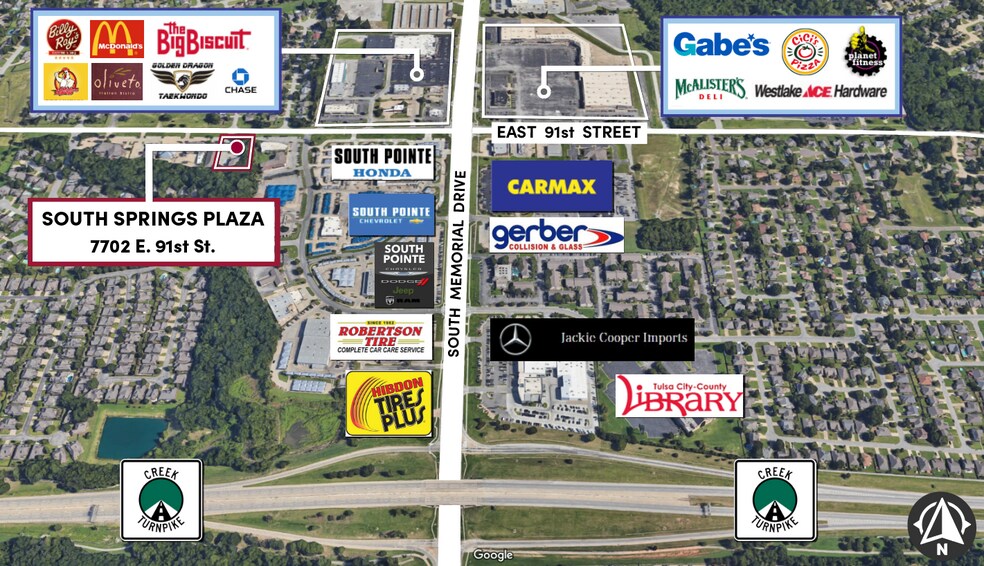 7702 E 91st St, Tulsa, OK for lease - Aerial - Image 3 of 8