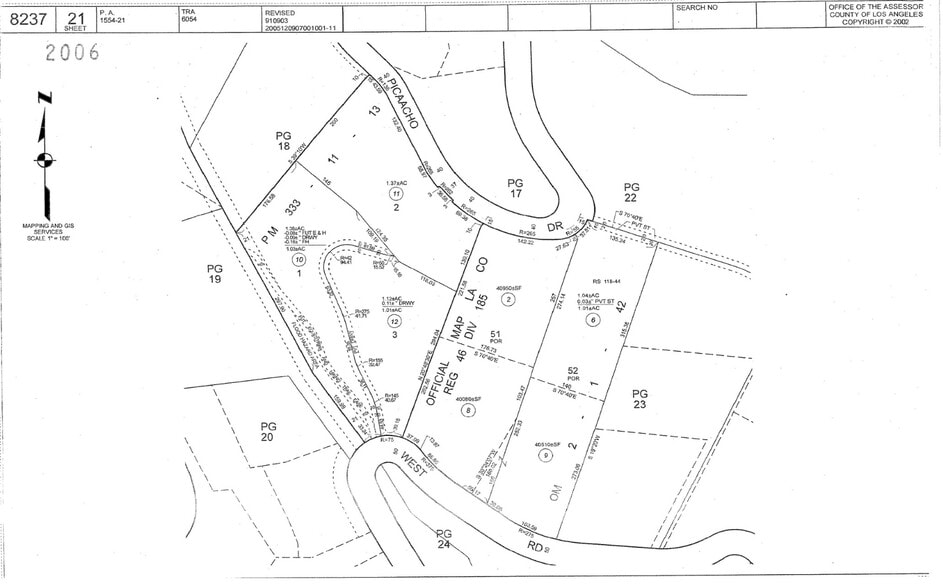 805 West Rd, La Habra Heights, CA for sale - Plat Map - Image 1 of 1