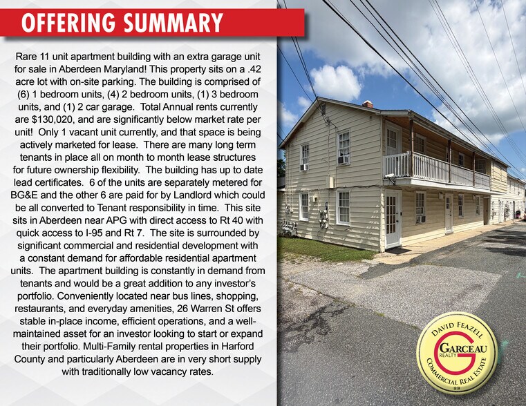 26 Warren St, Aberdeen, MD à vendre - Photo du bâtiment - Image 2 de 19