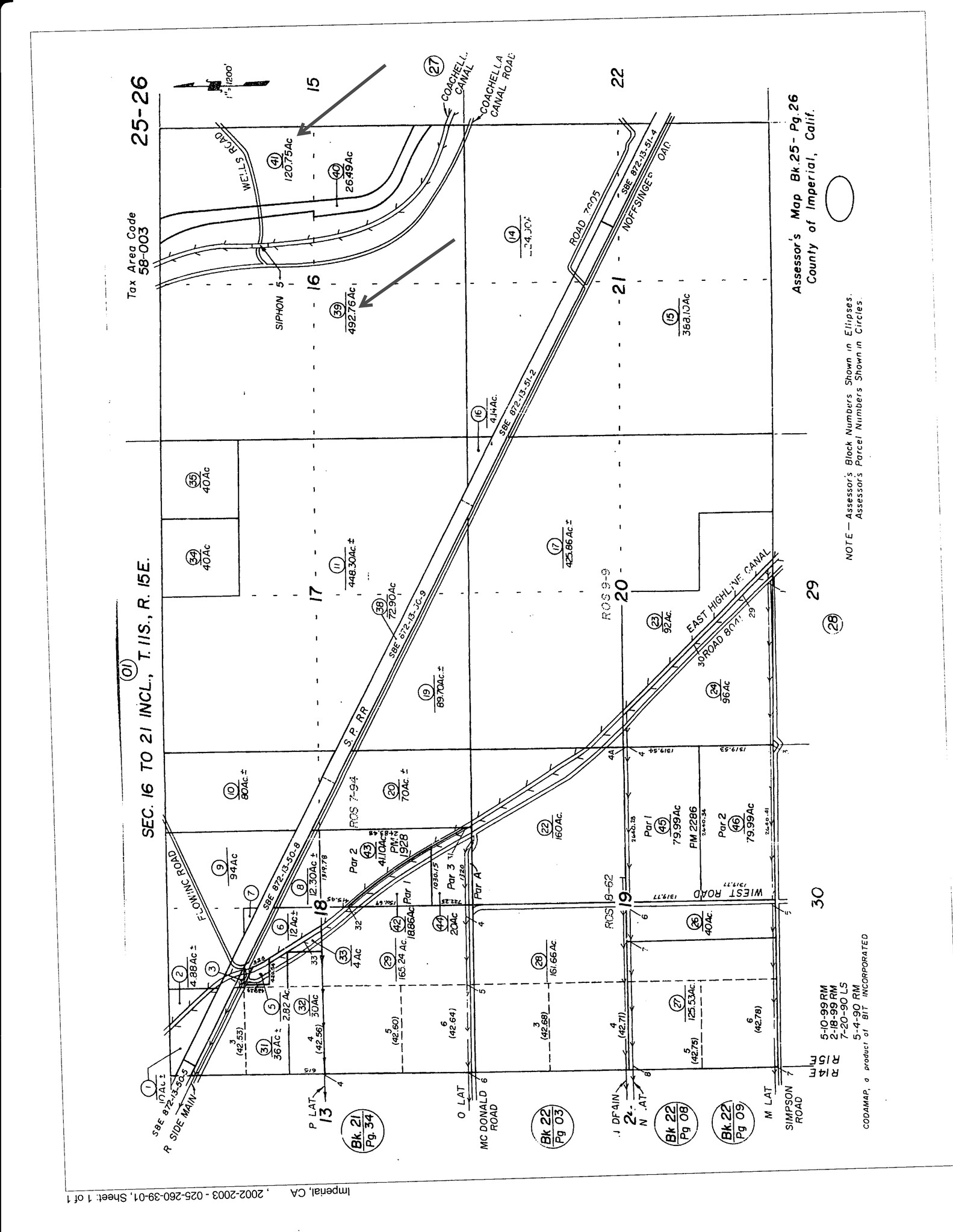 Coachella  Canal Rd, Niland, CA à vendre Plan de site- Image 1 de 2