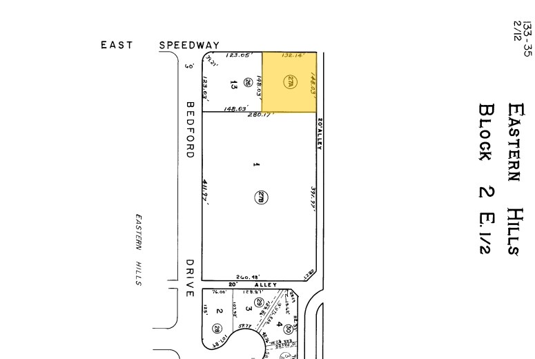 8880 E Speedway Blvd, Tucson, AZ à vendre - Plan cadastral - Image 2 de 8