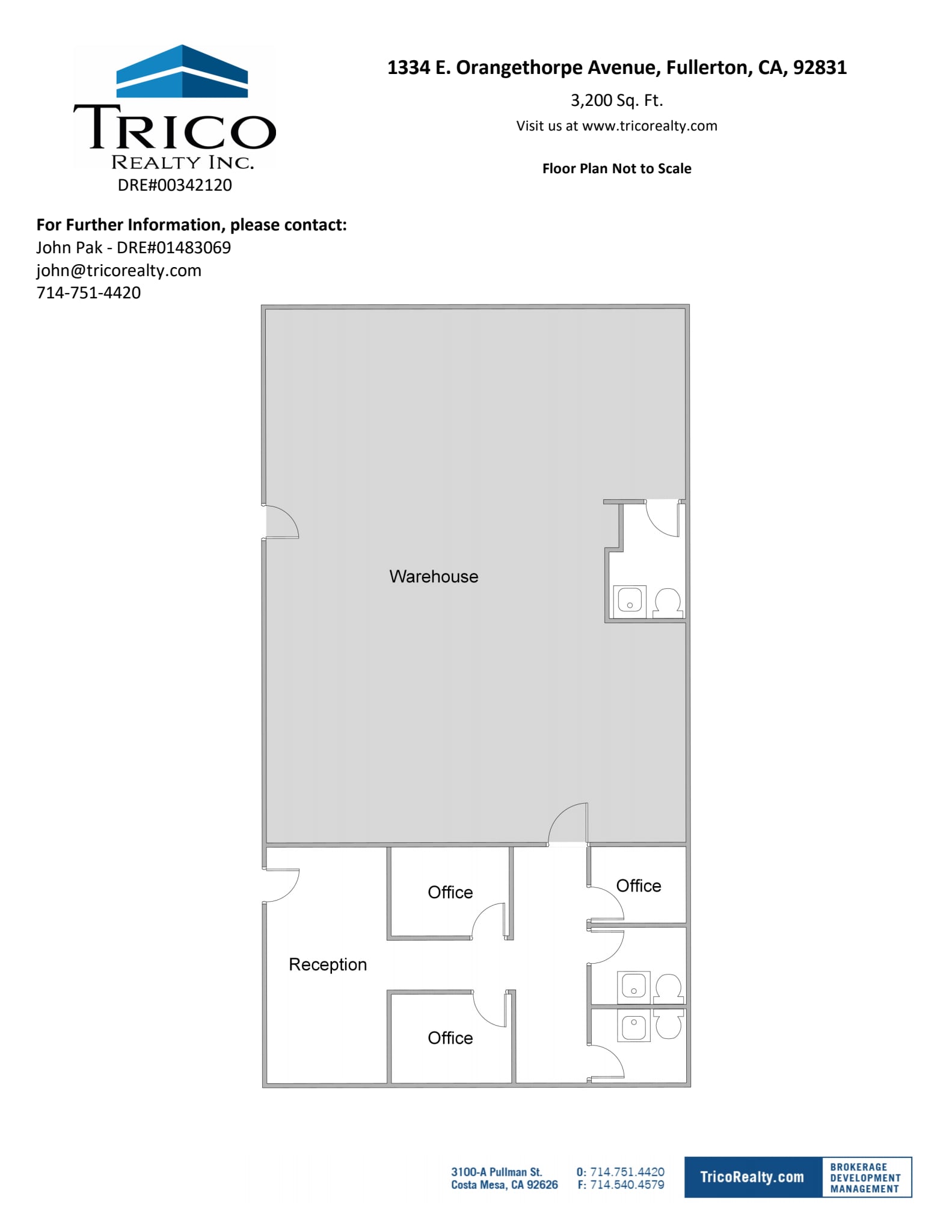 1244-1250 E Orangethorpe Ave, Fullerton, CA for lease Floor Plan- Image 1 of 1