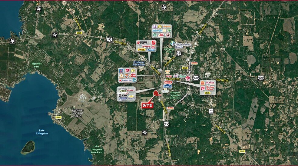 0 U.S. 59 South Hwy, Livingston, TX à vendre - Aérien - Image 3 de 3