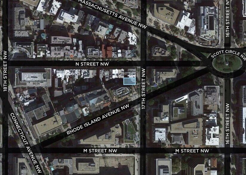 1224-1226 17th St NW, Washington, DC à louer - Aérien - Image 3 de 13