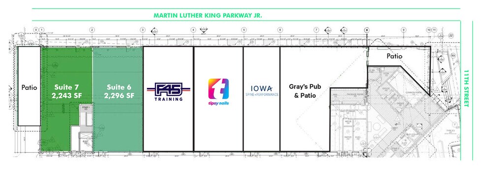210 SW 11th St, Des Moines, IA à louer - Plan d’étage - Image 2 de 5