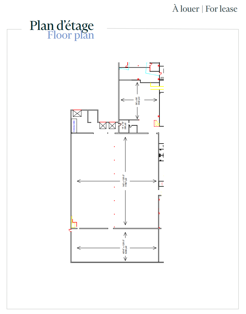 110 St Wellington, Huntingdon, QC for lease Floor Plan- Image 1 of 1