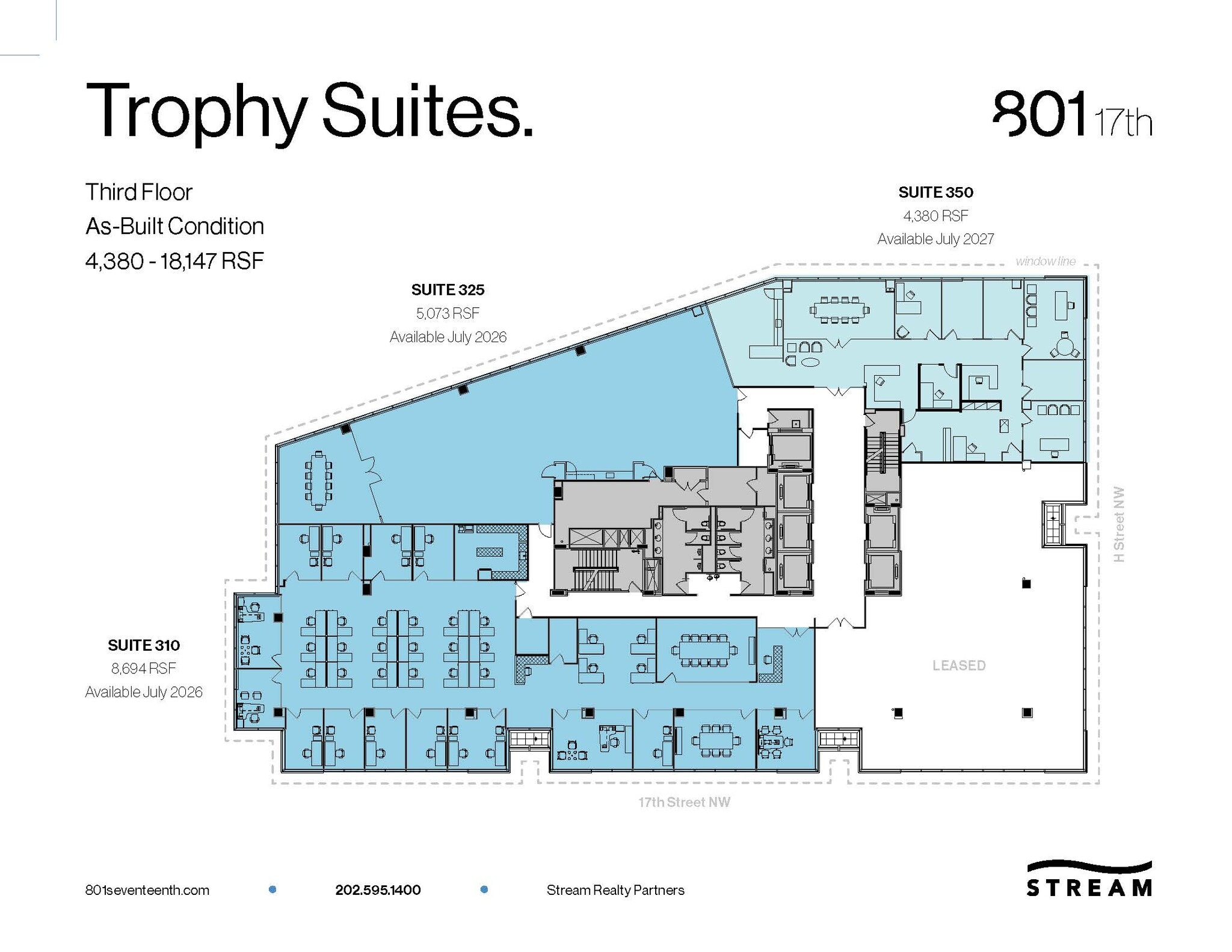 801 17th St NW, Washington, DC à louer Plan d’étage- Image 1 de 1