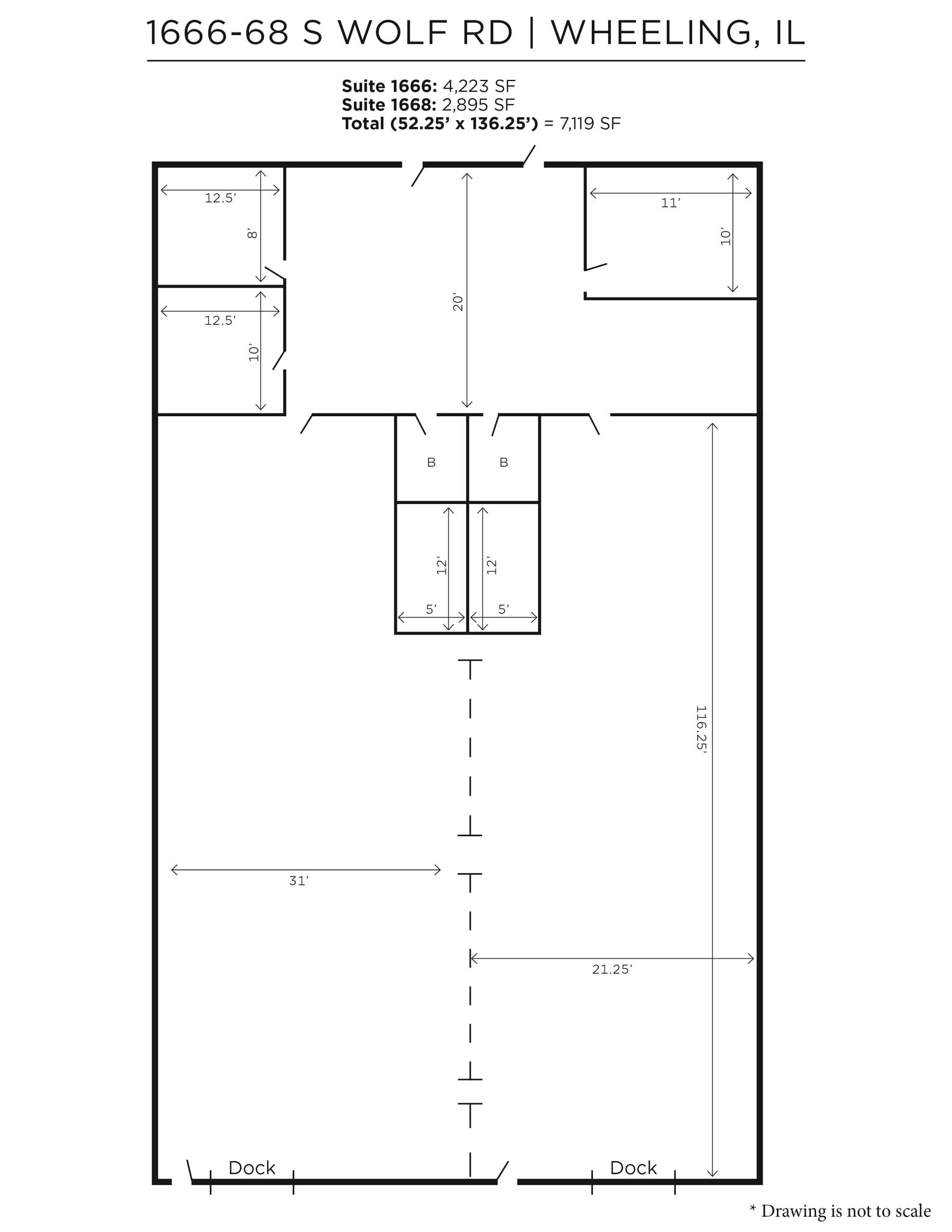 1666-1684 S Wolf Rd, Wheeling, IL for lease Floor Plan- Image 1 of 1