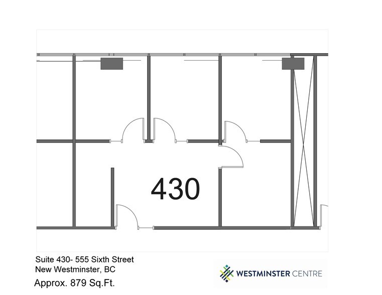 555 Sixth St, New Westminster, BC à louer - Plan d’étage - Image 1 de 6