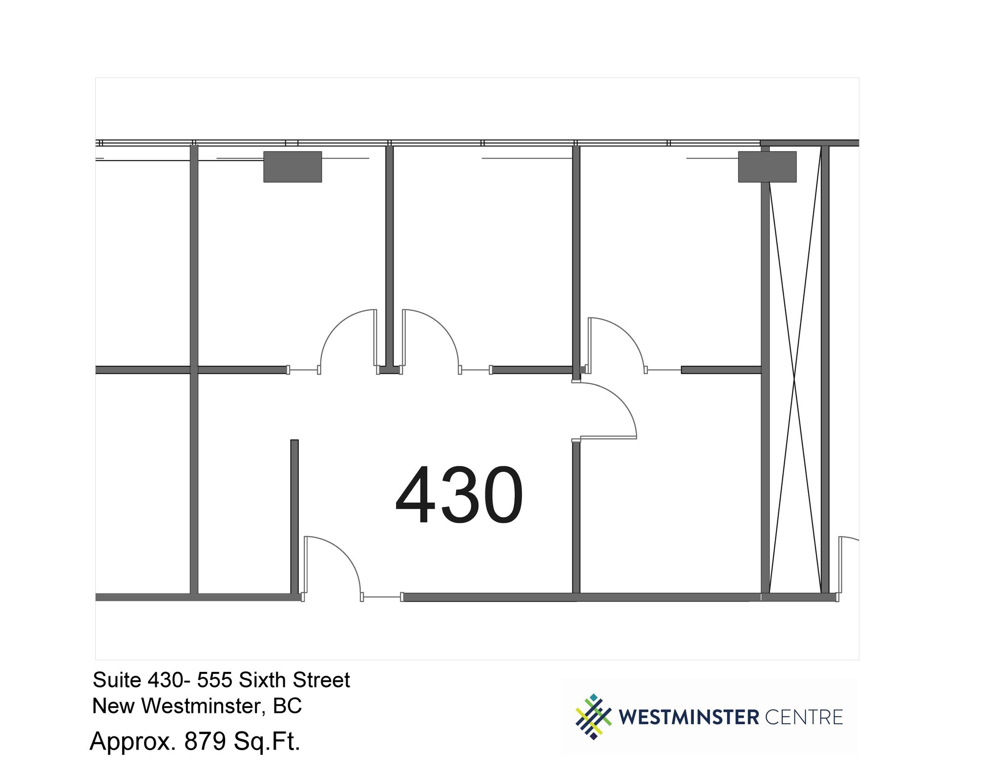 555 Sixth St, New Westminster, BC à louer Plan d’étage- Image 1 de 7