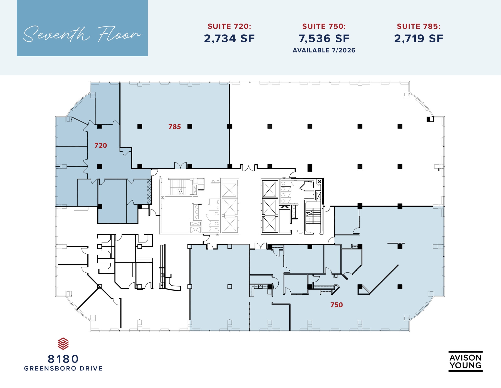 8180-8200 Greensboro Dr, McLean, VA à louer Plan d’étage- Image 1 de 1