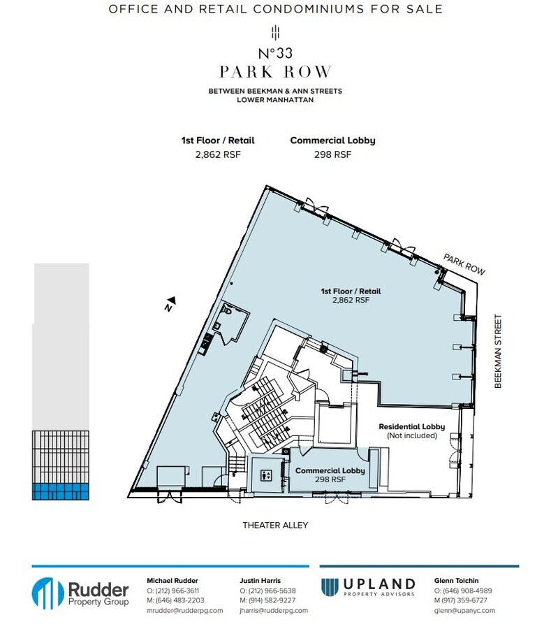 33 Park Row, New York, NY 10038 - Unité 1 -  - Plan d’étage - Image 1 of 6