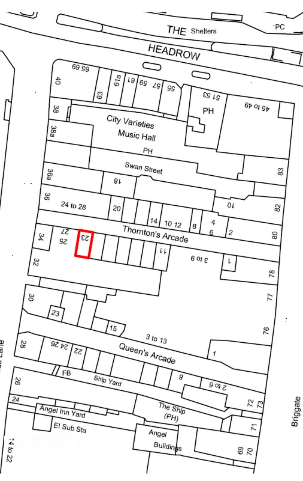 Briggate, Leeds for sale Site Plan- Image 1 of 5