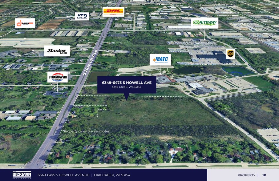 6349-6475 S Howell Ave, Oak Creek, WI for sale - Aerial - Image 3 of 7