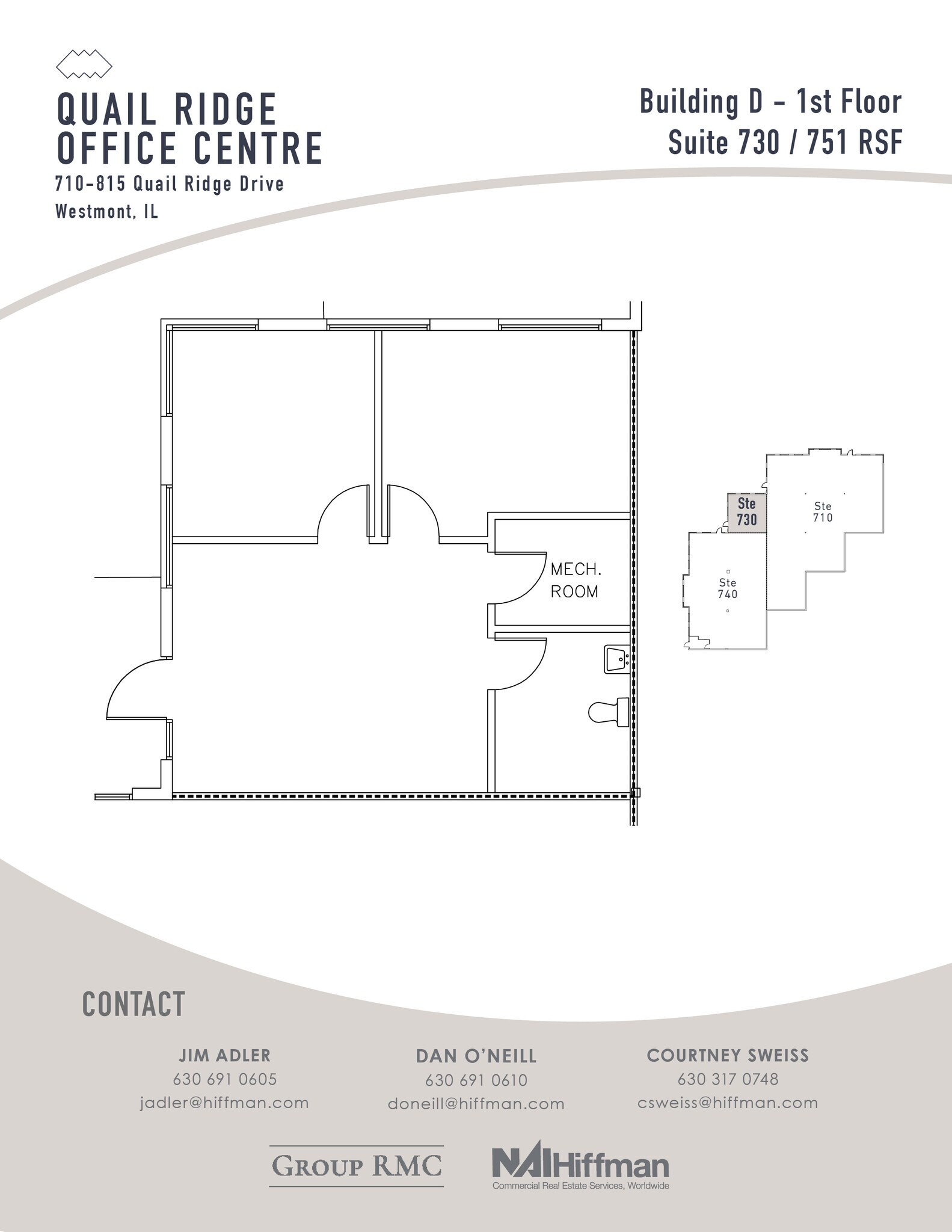 300-490 Quail Ridge Dr, Westmont, IL à louer Plan d’étage- Image 1 de 1