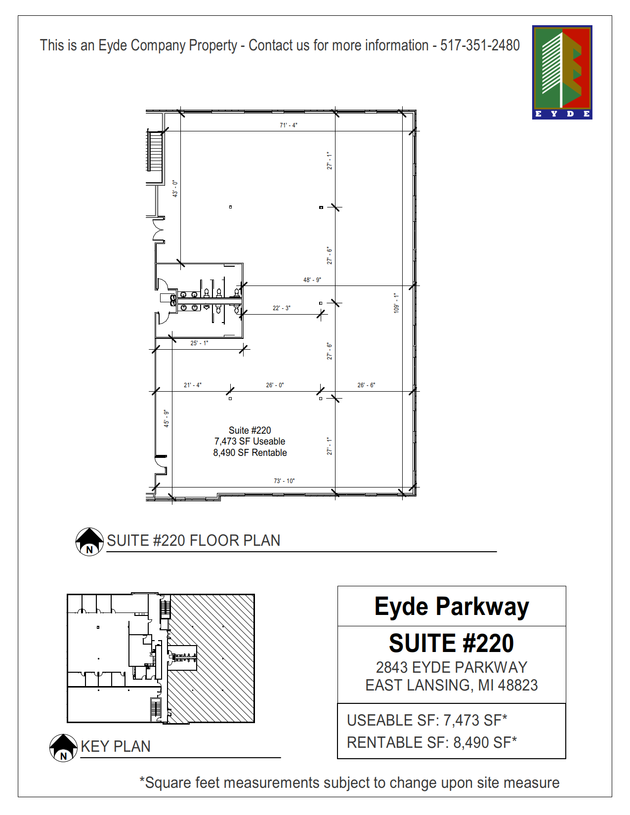 2843 Eyde Pky, East Lansing, MI for lease Floor Plan- Image 1 of 1