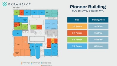 600 1st Ave, Seattle, WA à louer Plan d’étage- Image 1 de 4