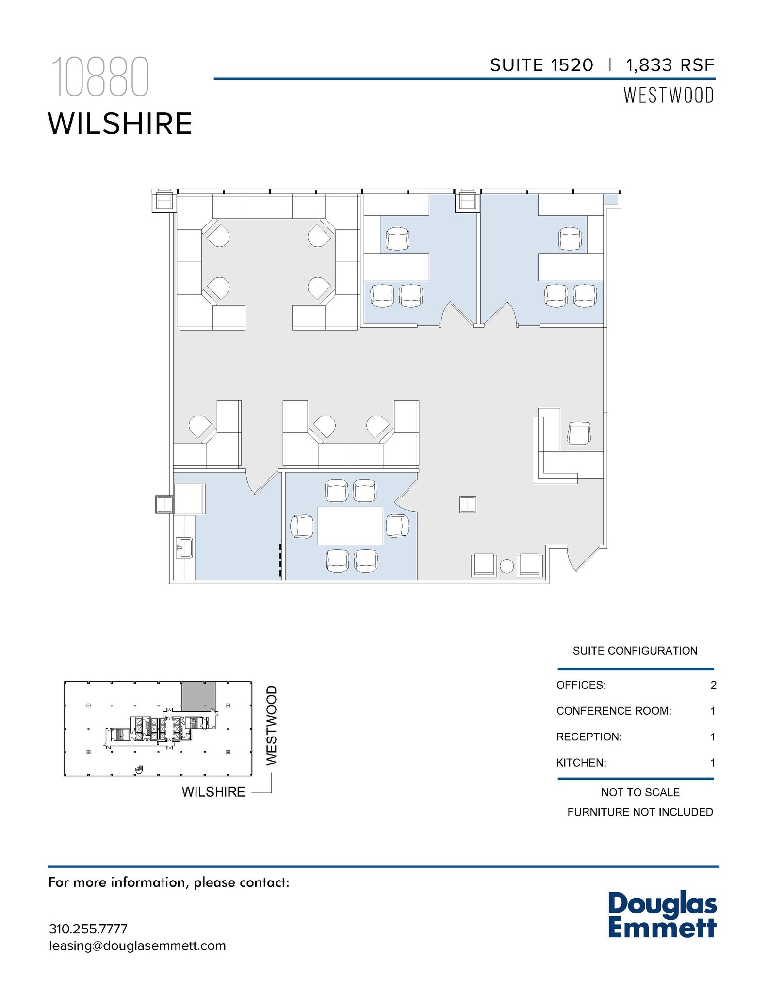 10880 Wilshire Blvd, Los Angeles, CA à louer Plan d’étage- Image 1 de 1