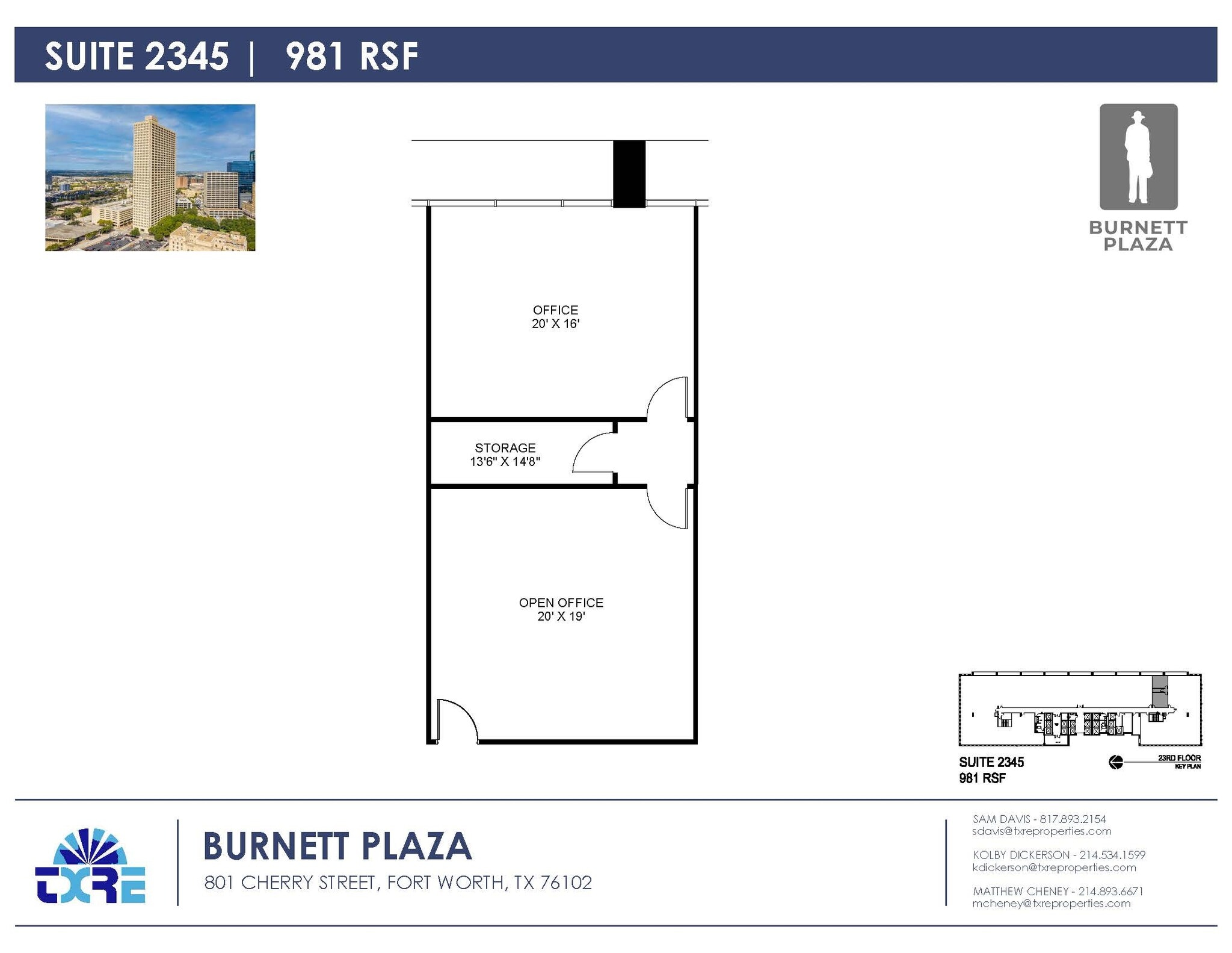 801 Cherry St, Fort Worth, TX for lease Floor Plan- Image 1 of 1