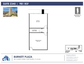 801 Cherry St, Fort Worth, TX for lease Floor Plan- Image 1 of 1