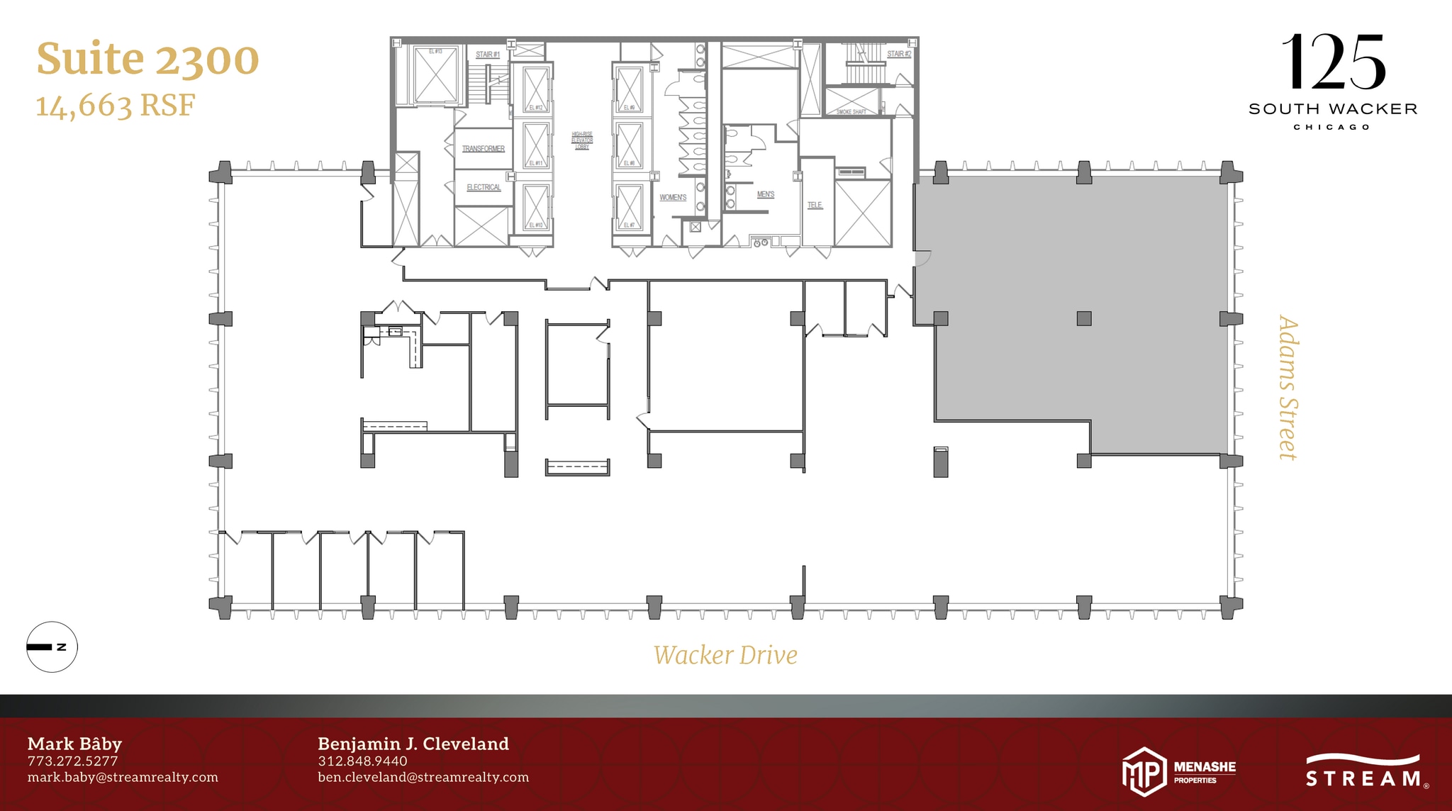 125 S Wacker Dr, Chicago, IL à louer Plan d’étage- Image 1 de 1