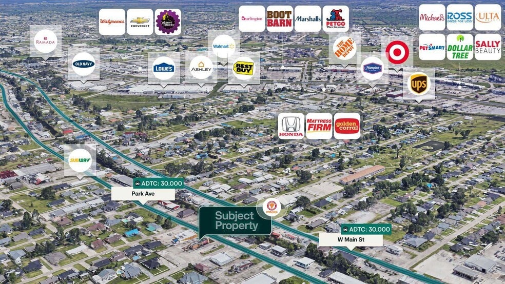 6509 W Park Ave, Houma, LA for sale - Aerial - Image 3 of 3