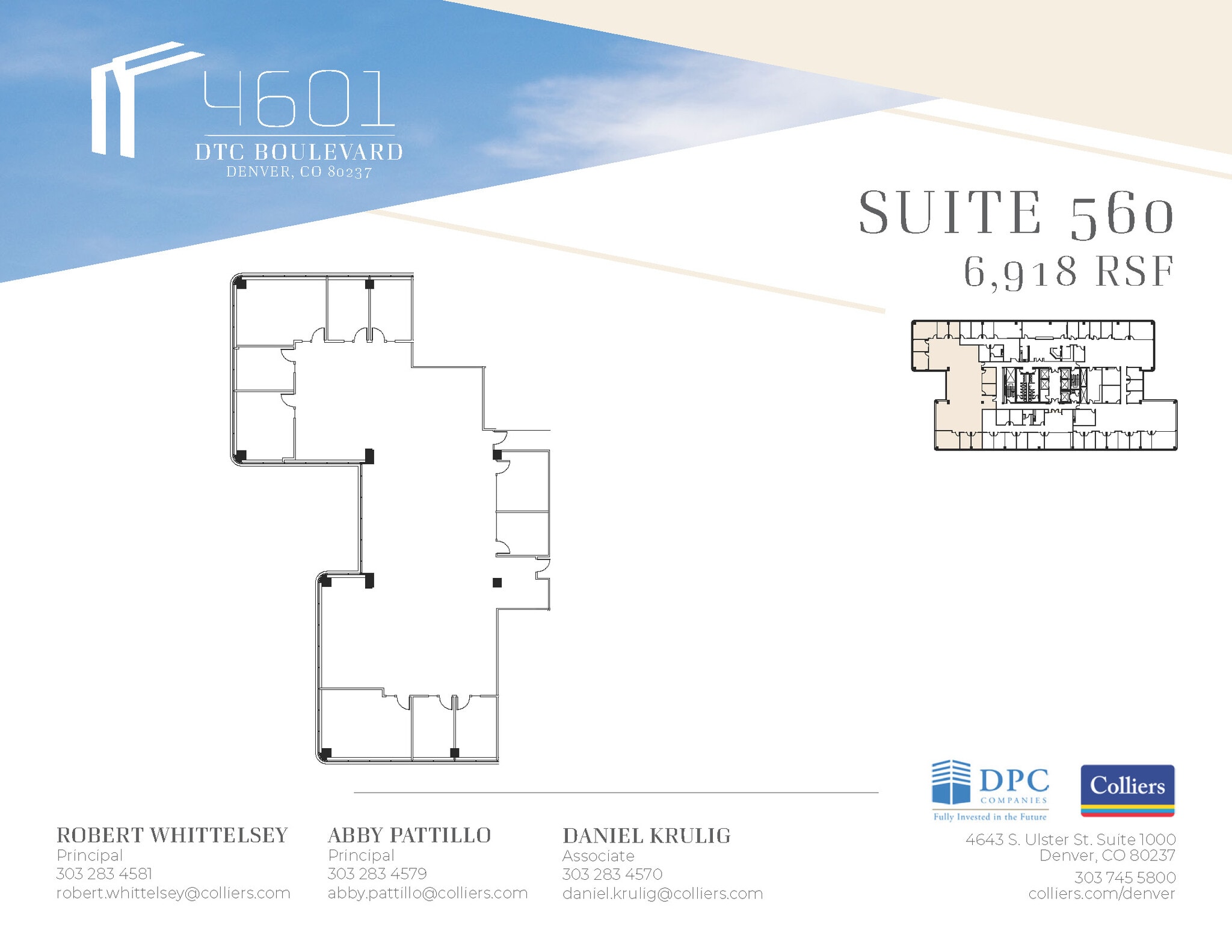 4601 Dtc Blvd, Denver, CO for lease Floor Plan- Image 1 of 2