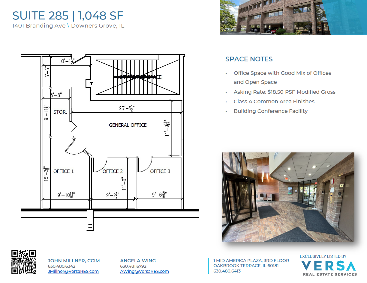 1401 Branding Ave, Downers Grove, IL à louer Plan d  tage- Image 1 de 1