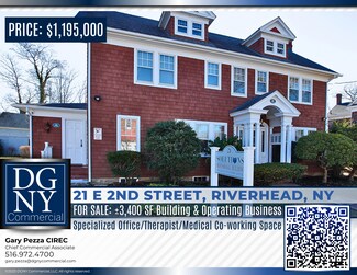 Plus de détails pour 21 E 2nd St, Riverhead, NY - Bureau à vendre